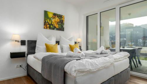 Vivamosel: Appartement mit Mosel & Burgblick - Balkon - Parken - Aufzug - Fahrradraum - Foto 4, towels