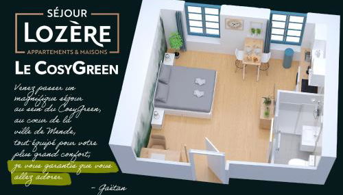 Le CosyGreen - Central/Netflix/Wifi Fibre - Séjour Lozère - Foto 3