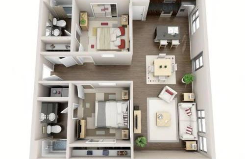 2BR Balcony Suite Gym & Pool Downtown at CityWay - Foto 13