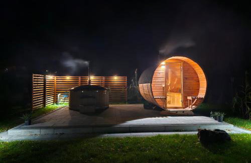 Sauna balia - Nowa Osada Domki przy plaży - całoroczne domki na Mazurach - Foto 5