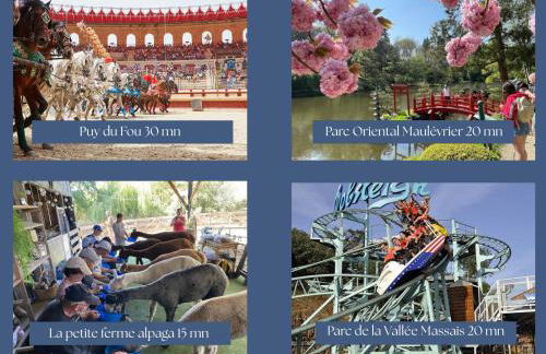 Grand Gîte Le Saule en Scie - 3 étoiles - Spa chauffé, 12 à 14 pers, jardin clos, 30 mn PuyduFou - Foto 47