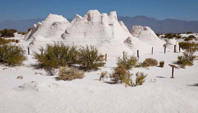 Dunes de gypse à Cuatro Ciénegas