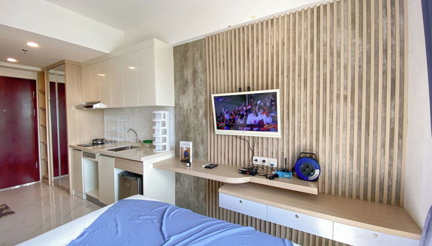 Warm And Homey Studio At Sky House Alam Sutera Apartment - Foto 2, Habitación