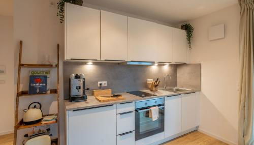 Design-Apartment in Langenbach bei München, nahe Flughafen München - Foto 4, stove, dishwasher, toaster