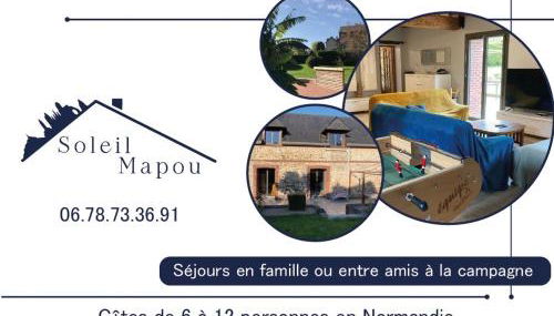 Nouveauté 2026 piscine chauffée - Le gîte de SoleilMapou pour 12 personnes en Normandie près de Fécamp et d'Etretat, idéal grandes tribus, vous pouvez me contacter sur Les gîtes de SoleilMapou - Foto 4