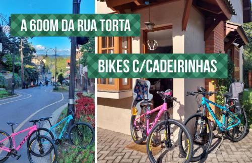 Incrível Casa com Hidro-bikes-centro de Gramado 3Q - Foto 33