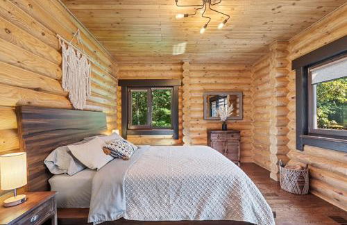 Log House Chalet, Volleyball field, Sauna, Hot Tub - Foto 57