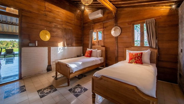 Incredible View, Traditional Villa, 3br, Ubud - Foto 5, Habitación