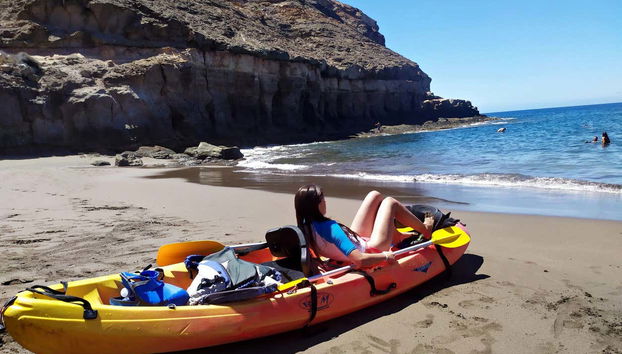 Sunbathing on the beach