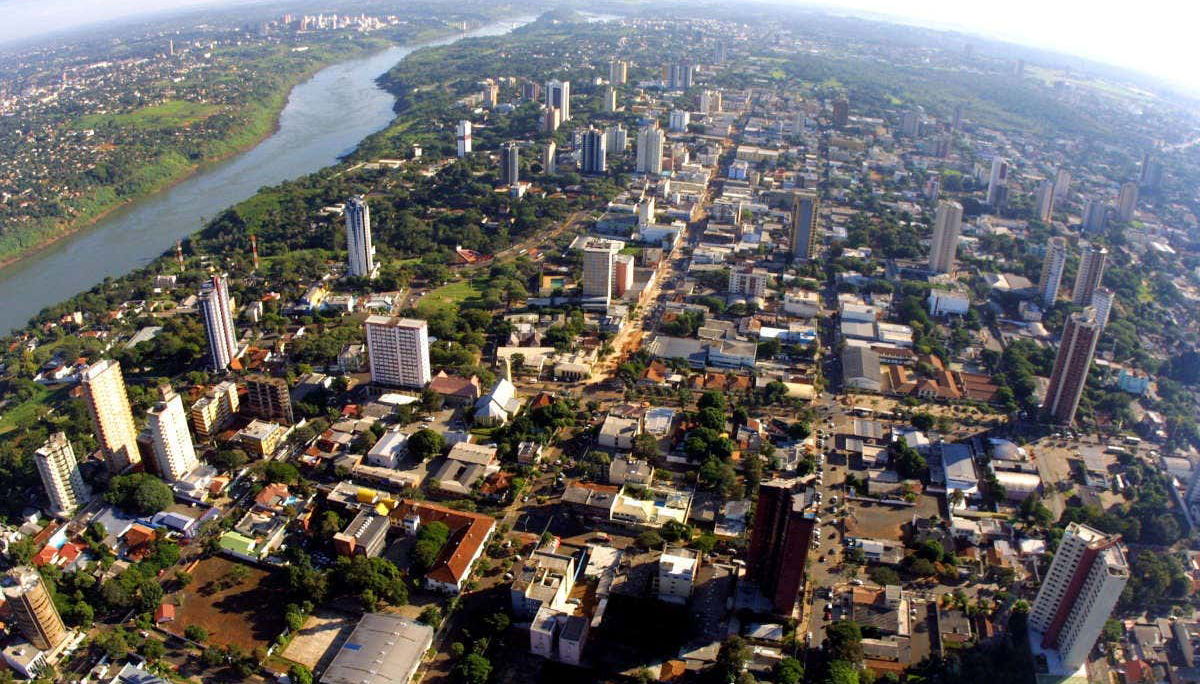 Bird's eye view of Foz do Iguaçu