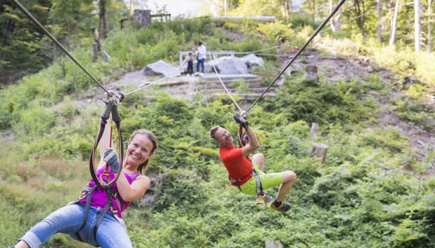 Zip lines in Adventure Park Interlaken