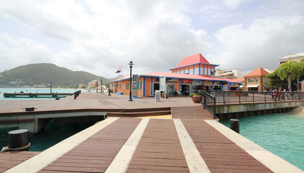 Philipsburg is famous for its turquiose blue waters