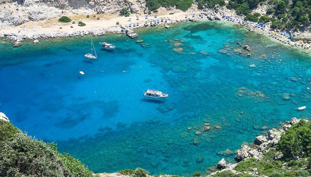 Viaje en barco a las bahías de Anthony Quinn, Kallithea y Traganou - Foto 5