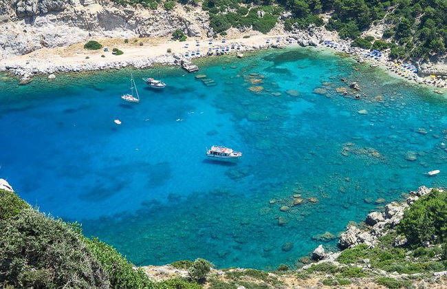 Viaje en barco a las bahías de Anthony Quinn, Kallithea y Traganou - Foto 5