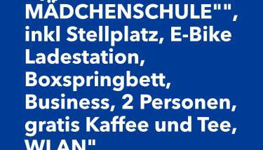 Modernes Appartement "ALTE MÄDCHENSCHULE", inkl Stellplatz, E-Bike Ladestation, Boxspringbett, Business, 2 Personen, gratis Kaffee und Tee, WLAN - Foto 3