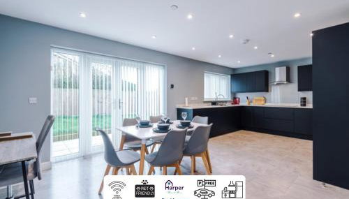 5 Bedroom Detached House in Hawarden Sleeps 10 - Foto 5, stove, minibar