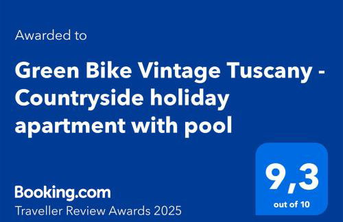 Green Bike Vintage Tuscany - Countryside holiday apartment with pool - Foto 15