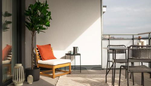 DWELLSTAY - Modernes Apartment I 55qm I 2 Zimmer I Küche I Bad I Terrasse I TV I WLAN - Foto 3