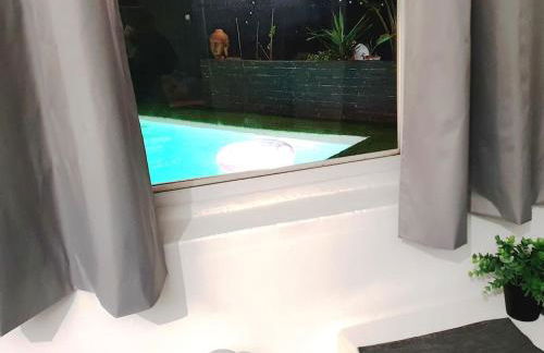 Studio-Valentine climatisée avec piscine chauffée & Spa 2 places - Foto 10