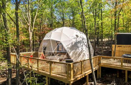 Luxe 2 Bed Dome w Hot Tub Deck Fire Pit & Bath - Foto 34