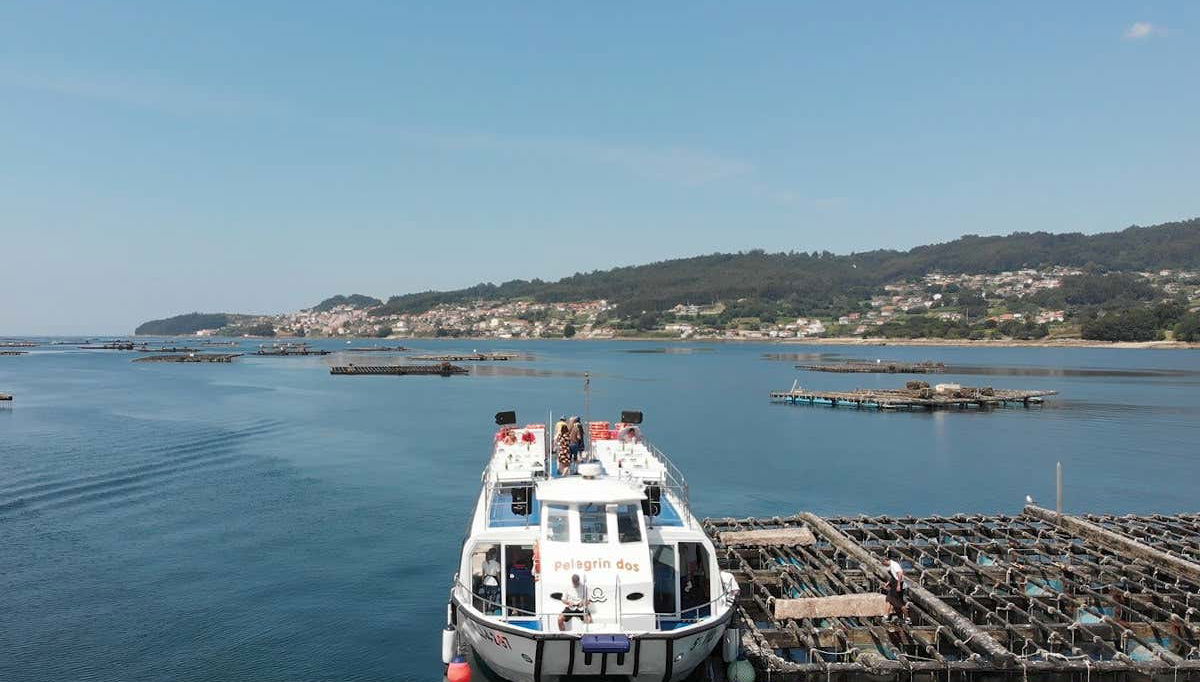 Barco junto a una batea
