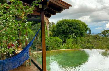 Casa Rosa - Paraíso na Natureza piscina natural, Wi-Fi - 25 minutos do centro - Foto 21