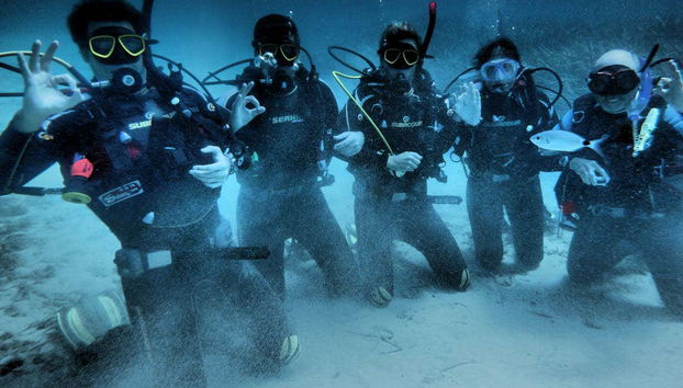 Practicando los ejercicios en aguas abiertas