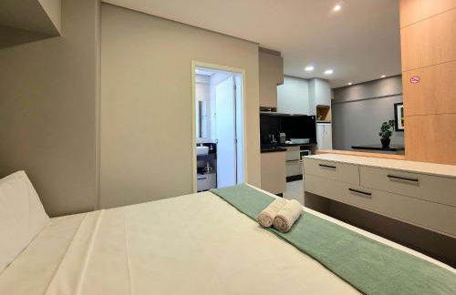 Flat novo e moderno, 4 pessoas ao lado do Paraguai - Foto 31