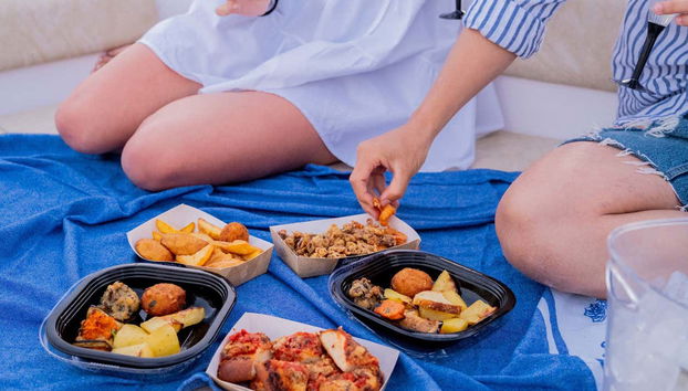 Différents apéritifs pendant la balade