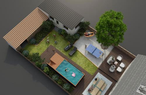 CHEZDAMDAM - la Villa du Thar - plage 300m piscine babyfoot arcade pingpong pétanque - Foto 36