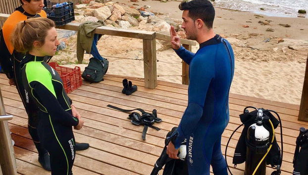 Aprendendo mergulho em Salou