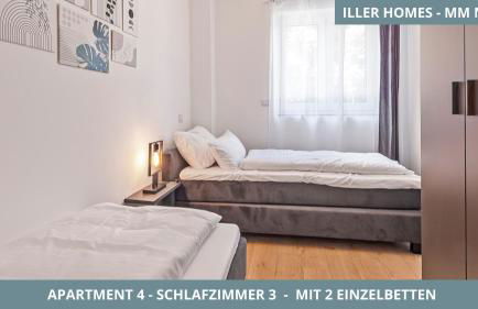 Iller Homes Memmingen - Moderne Fewos mit Terrasse für bis zu 7 Pers mit Parkplätzen - Foto 34