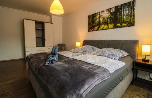 Moderne FeWo, nähe Bahnhof, Balkon, Burgblick, Boxspringbett, Waschtrockner - Foto 19