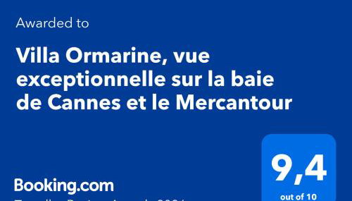 Villa Ormarine, vue exceptionnelle sur la baie de Cannes et le Mercantour - Foto 2