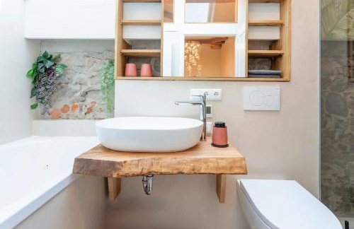 HexenburgbeiDresden mit Faßsauna 4 Raum Architektengaleriewohnung mit Whirlwanne, Kamin, Balkon-Nähe Sächsische Schweiz Dresden - Foto 4