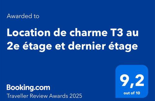 Location de charme T3 au 2e étage et dernier étage - Foto 7