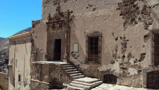 Facciata di una delle case di Real de Catorce