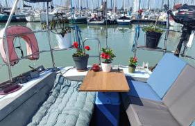 Sailboat land and sea, vegetated - Foto 12