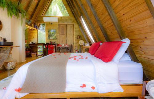 Chale Alcantara Jacuzzi, Lareira e Deck com Vista - Foto 17