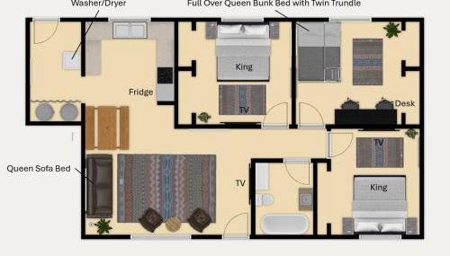 3Bd, King, Brkfst, Large TVs, WD, Sleeps 11, BBQ - Foto 5