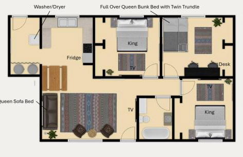 3Bd, King, Brkfst, Large TVs, WD, Sleeps 11, BBQ - Foto 5