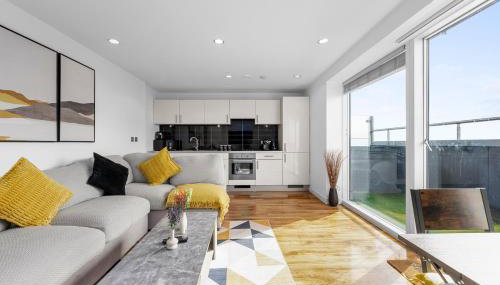 Penthouse Skyline – 2BR, Massive Terrace Retreat - Foto 3, stove, minibar