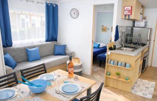 Mobilhome 2ch récent et climatisé-terrasse fermée-jardin sans vis à vis-camping 4 étoiles Les Charmettes - Foto 3