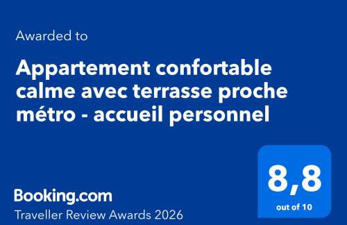 Appartement confortable calme avec terrasse proche métro - accueil personnel - Foto 10