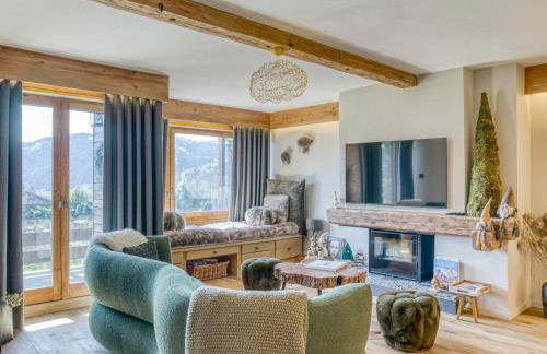 Charmant appartement 2 chambres avec cheminée et parking à Megève - FR-1-453-254 - Foto 1