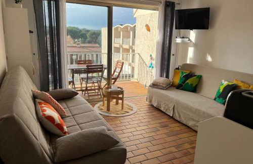 Élégant Studio au calme 2mn mer Wifi Clim Terrasse parking - Foto 8