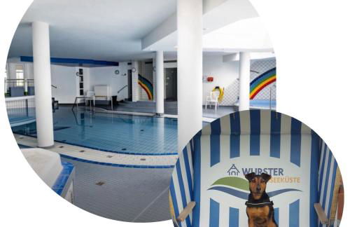 Nordsee direkt Garten Hallenbad und Sauna Strandkorb in der Saison - Foto 1