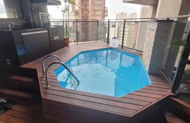 Morumbi, Apartamento Pub, SPA com hidromassagem, PISCINA Aquecida PRIVATIVA, LAREIRA, tudo que você precisa para descansar, trabalhar ou realizar aquela comemoração! Com total conforto e PRIVACIDADE! O Apt Nota 10 de SP! - Foto 68