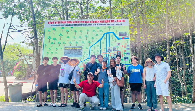 Painel informativo de Can Gio