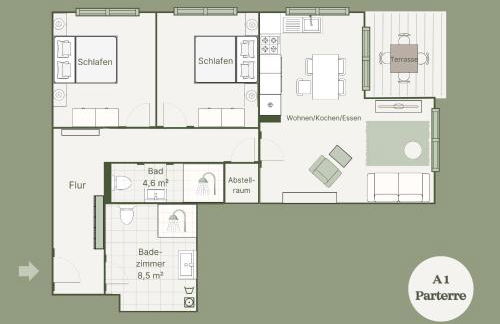 Apartment A1 - Zwei Bäder & Terrasse im "Pine Hill Resort" - Foto 16